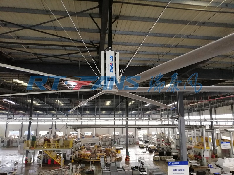 瑞泰風大型工業風扇，瑞泰風工業大風扇，工業大吊扇，室內通風換氣，工業風扇7.3米直徑扇葉 