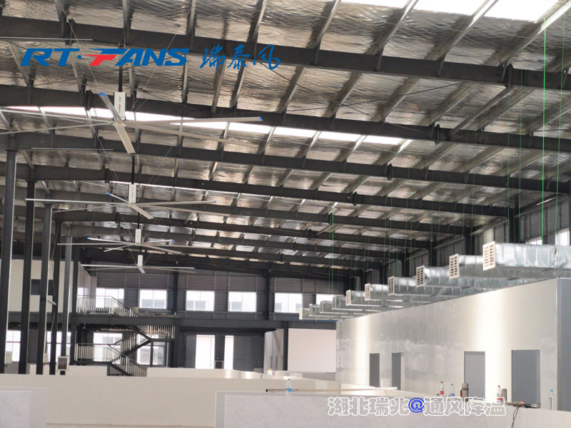 荊州大型廠房降溫-荊州車間降溫-荊州降溫設備-荊州工業風扇廠家-扇機組合降溫