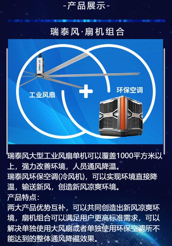 大型鋼結構廠房降溫,大型鐵皮廠房降溫通風,高大型倉庫倉儲中心降溫通風,高大型空間降溫,湖北廠房降溫，瑞泰風扇機組合