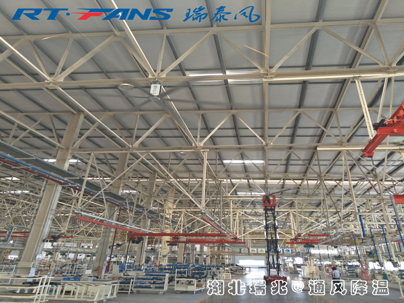 廠房降溫通風用工業風扇去濕改變作業環境